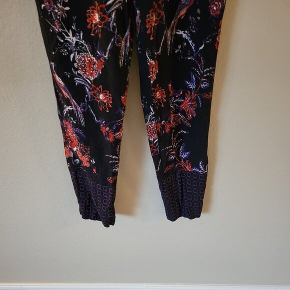 Anthropologie Maeve Espoir Floral Bird Print Boho Jumpsuit Size 2 EUC - Picture 3 of 12